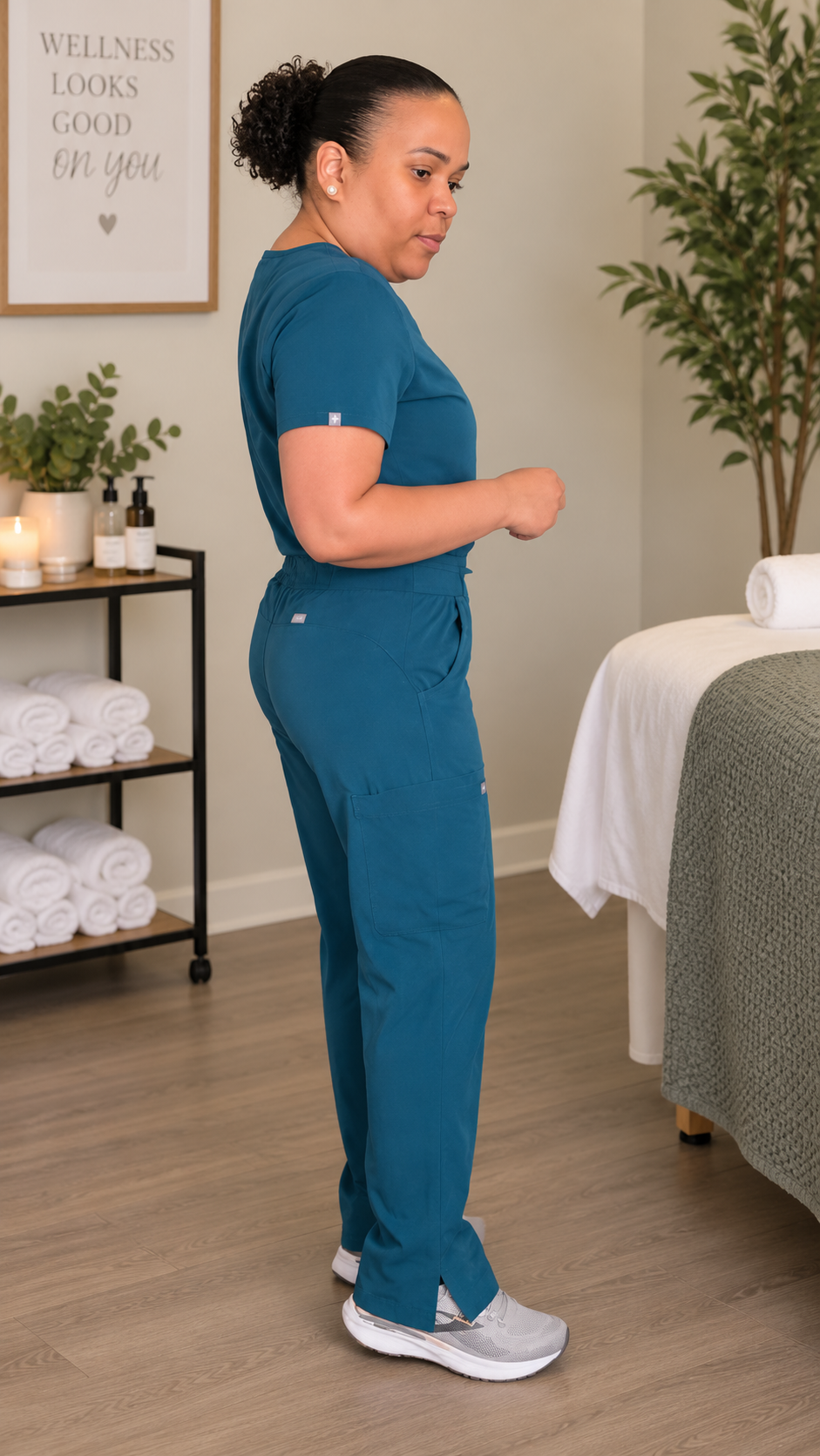 Limary, licensed esthetician, in her treatment studio